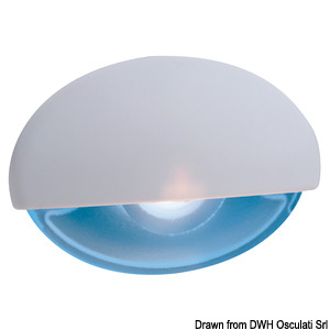 Luce cortesia Steeplight bianca LED blu