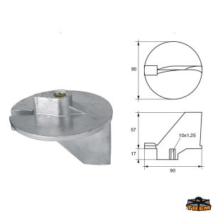 Pinna non originale Selva/Yamaha 6E5-45371-01 in zinco