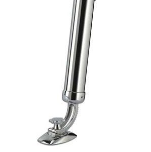 Portacanna a cremagliera inox regolabile a 360°