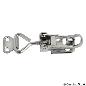 Chiusura a leva regolabile inox 98 mm + porta lucchetto