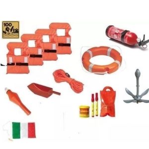 Kit dotazioni di sicurezza navigazione entro le 3 miglia per 4 persone
