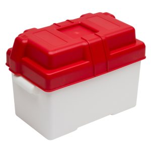 Cassetta porta batteria con nastro di sicurezza max 100 Ah