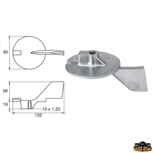 Anodo pinna non originale SELVA YAMAHA in zinco 67F-45371-00