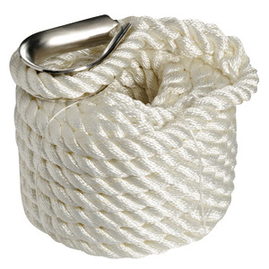 Cima ormeggio bianca 24 mm x 15 m con custodia