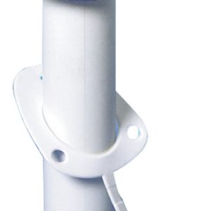 Portacanna da incasso con flangia inox, inclinazione 60°