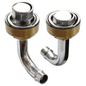 Sfiato incassato in Ottone Cromato con curva a 90° per serbatoi