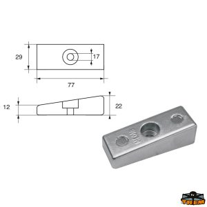 Anodo piede non originale per motori Mercury/Mercruiser