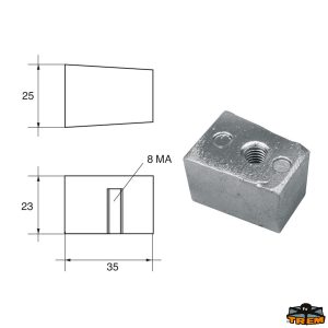 Anodo F‑YA‑28 / 63D‑45251‑10 per motori Yamaha 40‑50 HP
