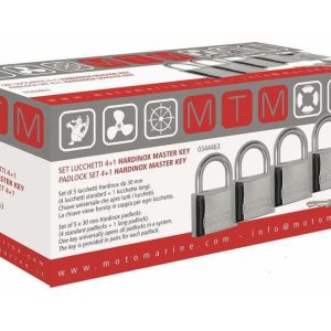 5 Lucchetti Hardinox 30MM chiave UNIVERSALE