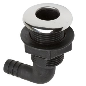 Passascafo a 90° con collare inox scarico a mare– Attacco 1″ d 16
