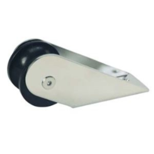 Musone di prua inox con puleggia in nylon 155 mm