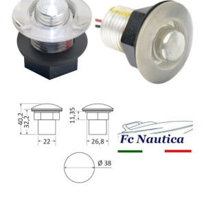 Luce di Cortesia LED Blu 12V in Policarbonato Trasparente