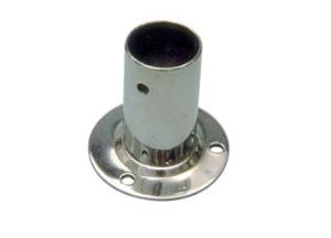 Base tonda inox lucida Ø 22 mm per pulpiti nautici