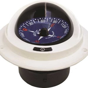 Bussola Riviera Artica BA1 Bianca a Incasso Ø70mm Illuminata 12V Barca